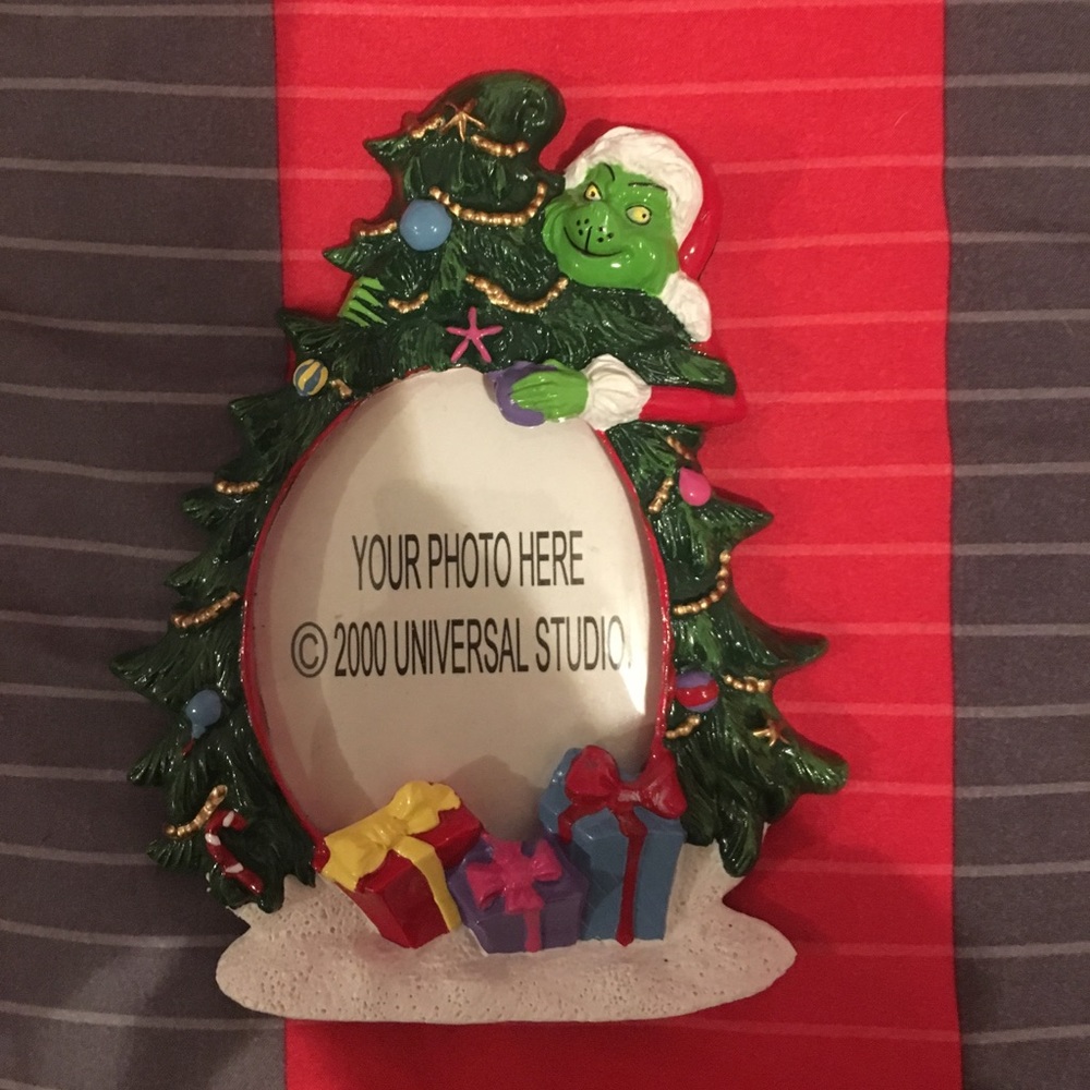 Vintage Dr. Seuss Grinch Christmas Picture Frame